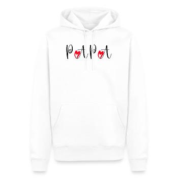  Fête des Pères Papa Amour avec Cœurs Tendres Dad - Sweat à capuche Premium bio Homme - blanc - Devant - Nico (187cm)