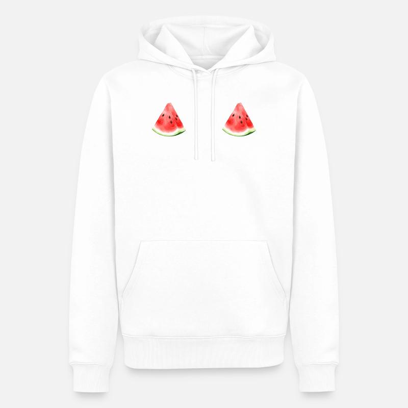 Pastèque pastèque  - Sweat à capuche Premium bio Homme - blanc