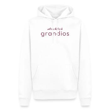 Absichtlich grandios - Männer Premium Bio Hoodie - Weiß - Vorne - Nico (187cm)