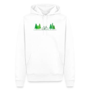 Fahrrad Wald Baum Rad - Männer Premium Bio Hoodie - Weiß - Vorne - Nico (187cm)