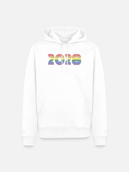 Rainbow 2028 - Männer Premium Bio Hoodie - Weiß