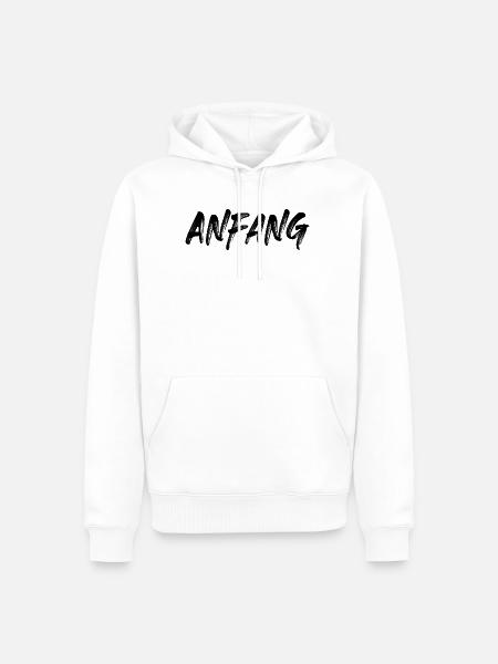 Anfang - Männer Premium Bio Hoodie - Weiß