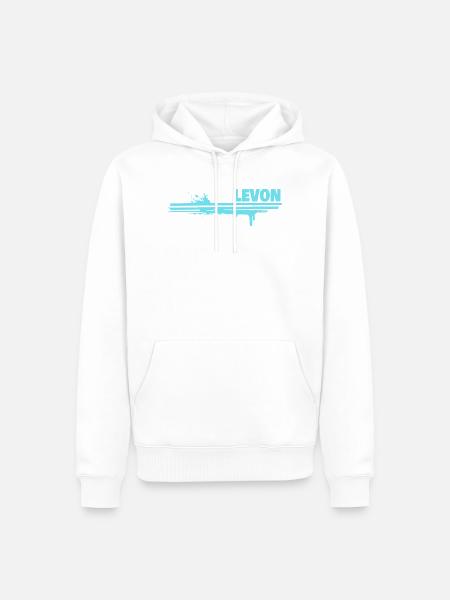 Levon als Malerei - Männer Premium Bio Hoodie - Weiß