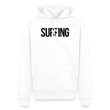 surfing surf - Sweat à capuche Premium bio Homme - blanc - Devant - Nico (187cm)