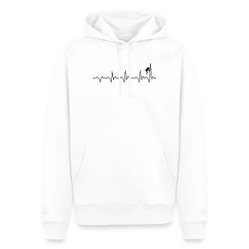 Escalade à battement de cœur - Sweat à capuche Premium bio Homme - blanc - Devant - Nico (187cm)