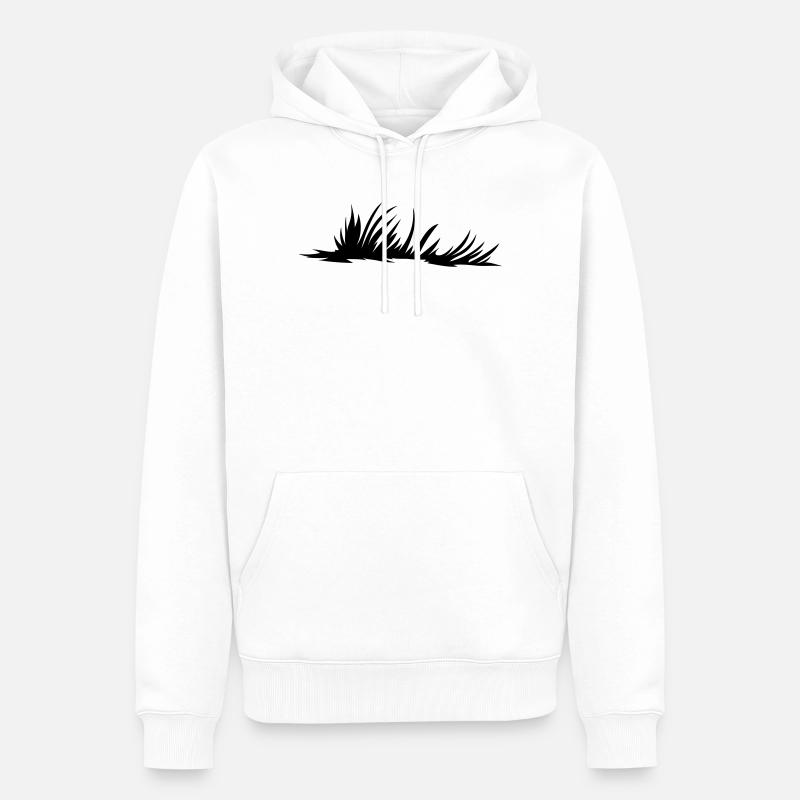 wiese meadow - Männer Premium Bio Hoodie - Weiß