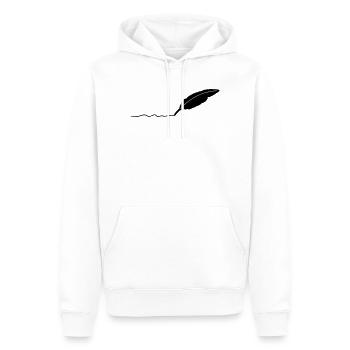 stylo à écrire - Sweat à capuche Premium bio Homme - blanc - Devant - Nico (187cm)