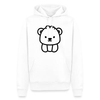 Teddybär - Männer Premium Bio Hoodie - Weiß - Vorne - Nico (187cm)