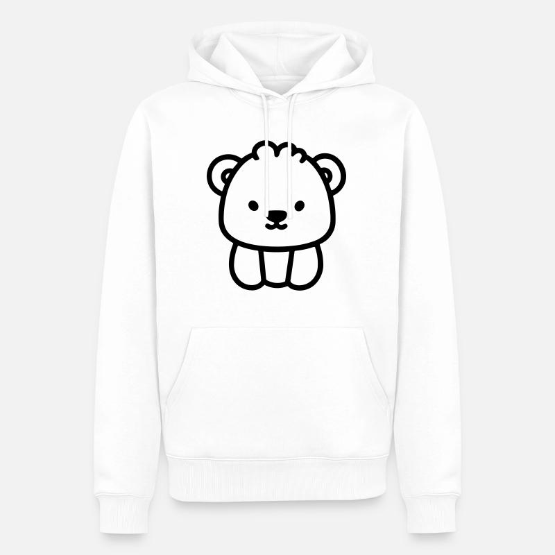 Teddybär - Männer Premium Bio Hoodie - Weiß