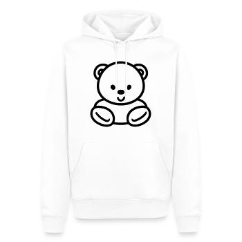Teddybär - Männer Premium Bio Hoodie - Weiß - Vorne - Nico (187cm)