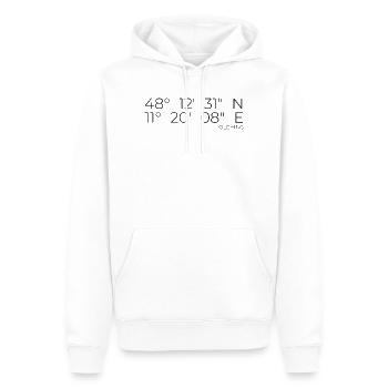 Coordinates Olching Bavaria - Men’s Premium Organic Hoodie - white - Front - Nico (187cm)