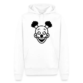 Clown - Sweat à capuche Premium bio Homme - blanc - Devant - Nico (187cm)