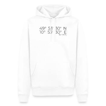 Coordonnées Bamberg - Sweat à capuche Premium bio Homme - blanc - Devant - Nico (187cm)