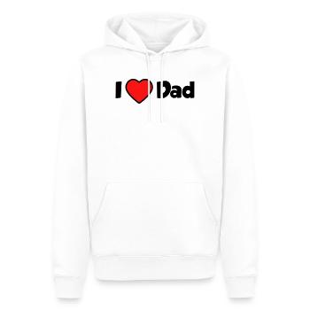 I love Dad - Männer Premium Bio Hoodie - Weiß - Vorne - Nico (187cm)