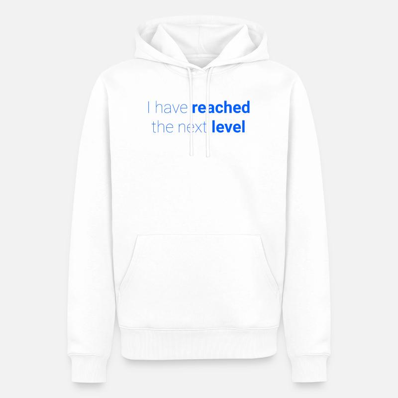 Abstraktes Kontrastmuster zur Selbstdarstellung - Männer Premium Bio Hoodie - Weiß