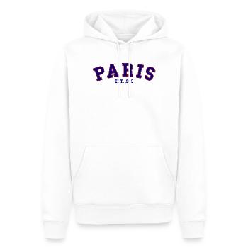 PARIS_EST_1965 - Männer Premium Bio Hoodie - Weiß - Vorne - Nico (187cm)