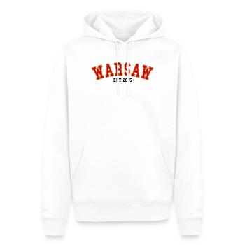 Warsaw_Est_2005 - Sweat à capuche Premium bio Homme - blanc - Devant - Nico (187cm)