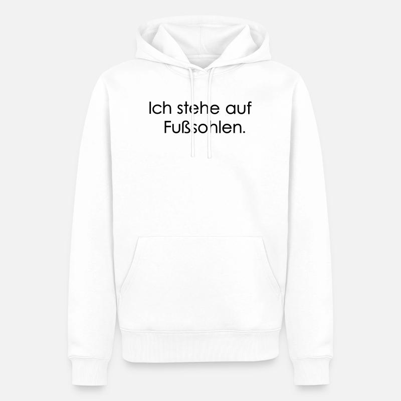 Fusssohlen - Männer Premium Bio Hoodie - Weiß