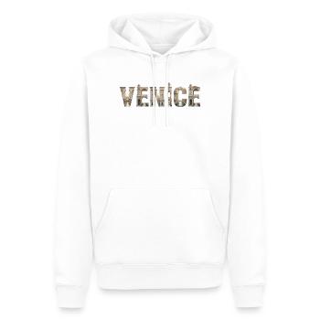Venice Typografie mit historischer Architektur - Männer Premium Bio Hoodie - Weiß - Vorne - Nico (187cm)