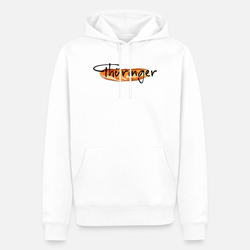 Bratwurst de Thuringe - Sweat à capuche Premium bio Homme - blanc