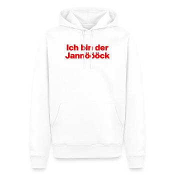 Je suis Jannick, Malle, Saufen, JGA, Janöööck - Sweat à capuche Premium bio Homme - blanc - Devant - Nico (187cm)