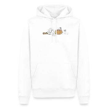 Chill out - Männer Premium Bio Hoodie - Weiß - Vorne - Nico (187cm)