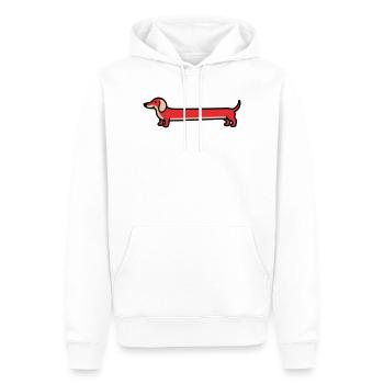Teckel Teckel Conception de l’appartement pour chien teckel - Sweat à capuche Premium bio Homme - blanc - Devant - Nico (187cm)