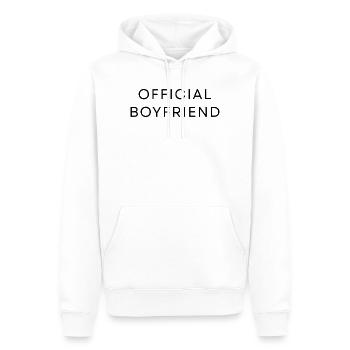 OFFICIAL BOYFRIEND - Men’s Premium Organic Hoodie - white - Front - Nico (187cm)