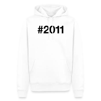 2011 Jahrgang 15 Jahre 15. Geburtstag - Männer Premium Bio Hoodie - Weiß - Vorne - Nico (187cm)