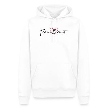 Team Braut Herz Junggesellinnenabschied - Männer Premium Bio Hoodie - Weiß - Vorne - Nico (187cm)