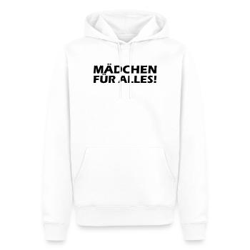 Gofer - Sweat à capuche Premium bio Homme - blanc - Devant - Nico (187cm)