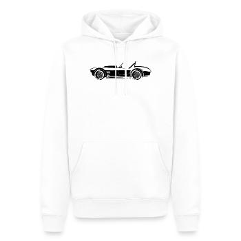Voiture classique cobra icône icône illustration logo - Sweat à capuche Premium bio Homme - blanc - Devant - Nico (187cm)