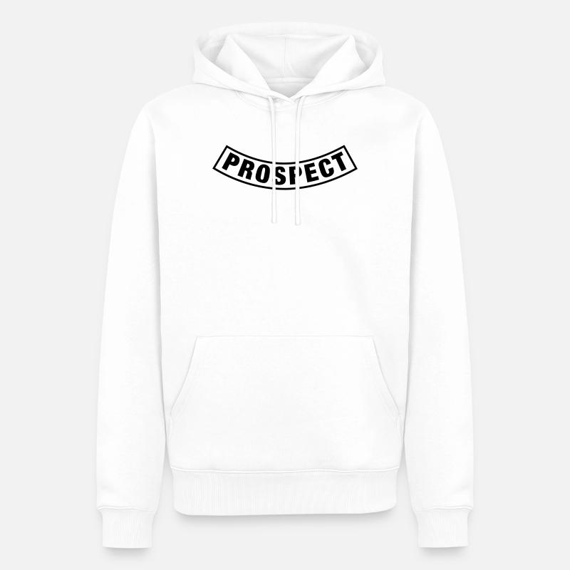 Prospect Batch - Sweat à capuche Premium bio Homme - blanc