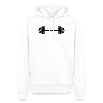Gewichte Hanteln Scheiben Hantel - Männer Premium Bio Hoodie - Weiß - Vorne - Nico (187cm)
