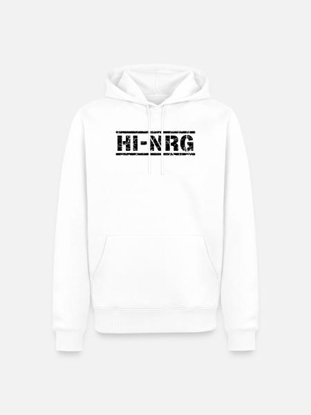 HI NRG - Männer Premium Bio Hoodie - Weiß