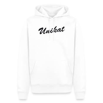 Unikat - Männer Premium Bio Hoodie - Weiß - Vorne - Nico (187cm)