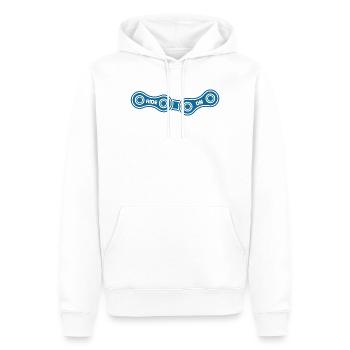 Fahrradkette Ride On Blau Radfahrer Geschenk - Männer Premium Bio Hoodie - Weiß - Vorne - Nico (187cm)