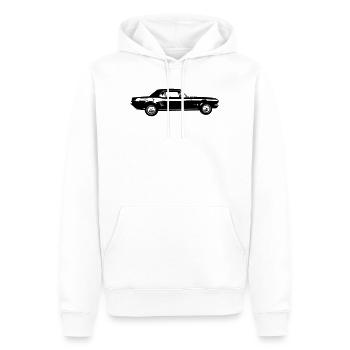 Conception de voiture classique aux États-Unis - Sweat à capuche Premium bio Homme - blanc - Devant - Nico (187cm)
