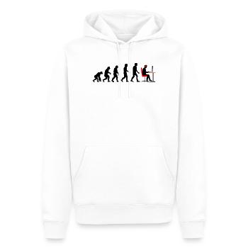 Gamer Evolution 2 - Männer Premium Bio Hoodie - Weiß - Vorne - Nico (187cm)