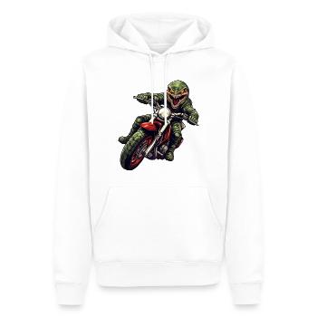 Schlange Motorrad / Motorradfahrer Schlangen - Männer Premium Bio Hoodie - Weiß - Vorne - Nico (187cm)