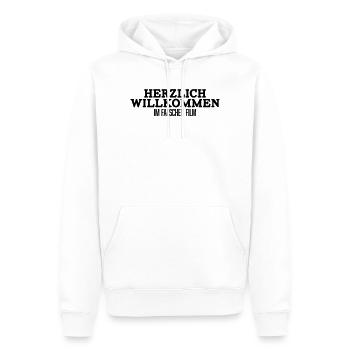 Willkommen im falschen Film - Männer Premium Bio Hoodie - Weiß - Vorne - Nico (187cm)