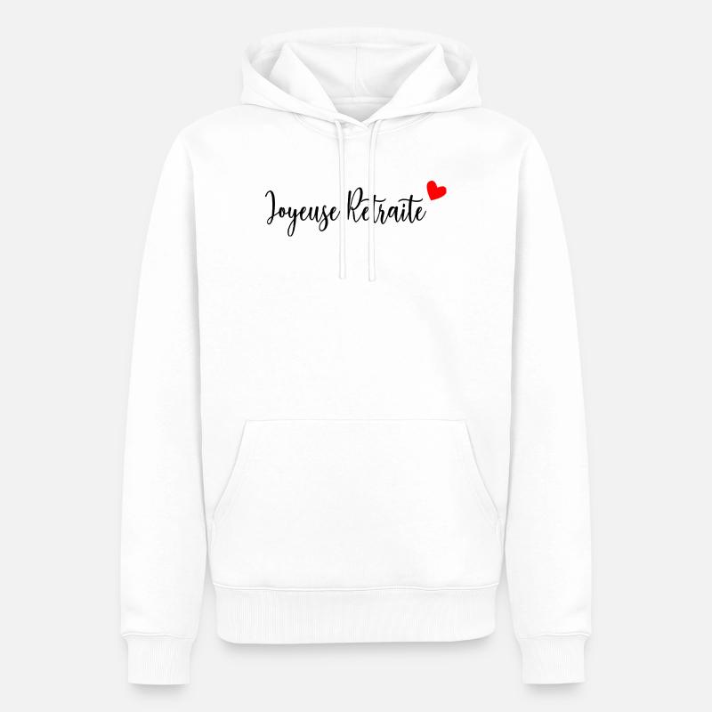 RETRAITE. VACANCES. RETRAITE. RETRAITEE. RETRAITE. - Sweat à capuche Premium bio Homme - blanc
