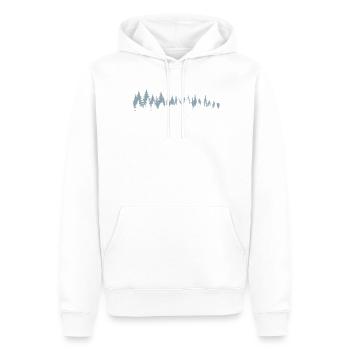 Serene Forest Silhouette Illustration - Men’s Premium Organic Hoodie - white - Front - Nico (187cm)