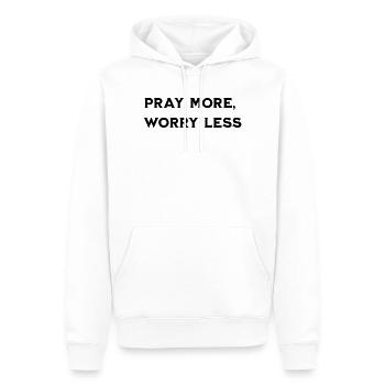 Abstrakt Farbexplosion Kunstdesign - Männer Premium Bio Hoodie - Weiß - Vorne - Nico (187cm)
