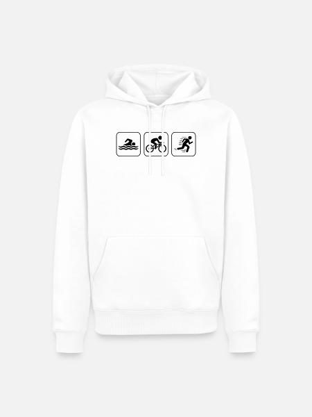 Triathlon Icons Sport - Men’s Premium Organic Hoodie - white