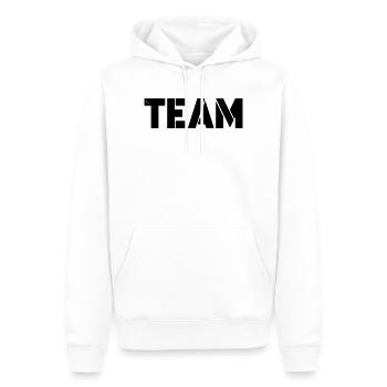 Équipe - Sweat à capuche Premium bio Homme - blanc - Devant - Nico (187cm)