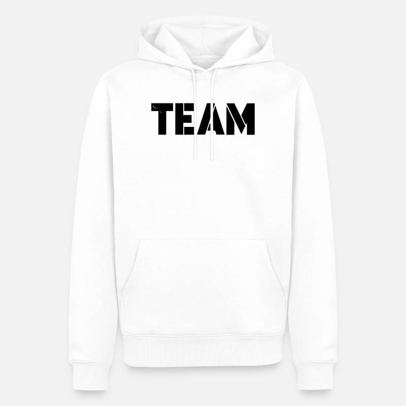 team - Männer Premium Bio Hoodie - Weiß