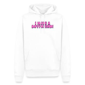 Ich habe einen Freund! - Männer Premium Bio Hoodie - Weiß - Vorne - Nico (187cm)