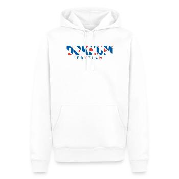 Chemise, sweat à capuche, sac Dokkum Friesland Fryslan Flag - Sweat à capuche Premium bio Homme - blanc - Devant - Nico (187cm)