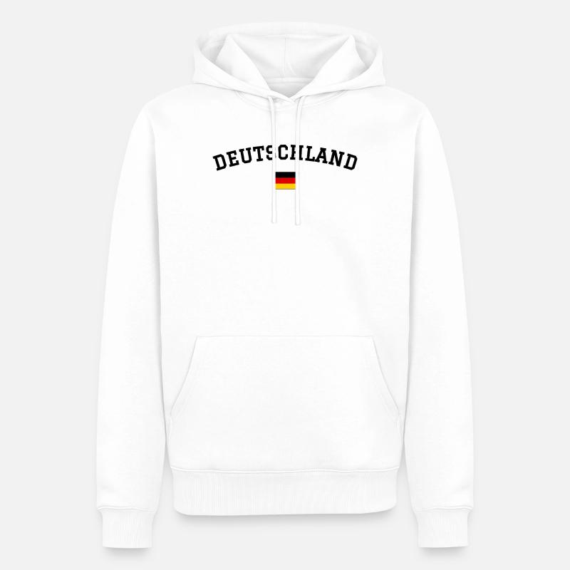 Minimum du drapeau allemand - Sweat à capuche Premium bio Homme - blanc